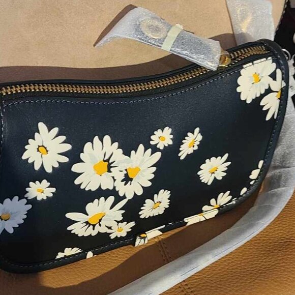 NEW Coach Swinger 20 with floral print Glovetanned leather - Picture 12 of 13